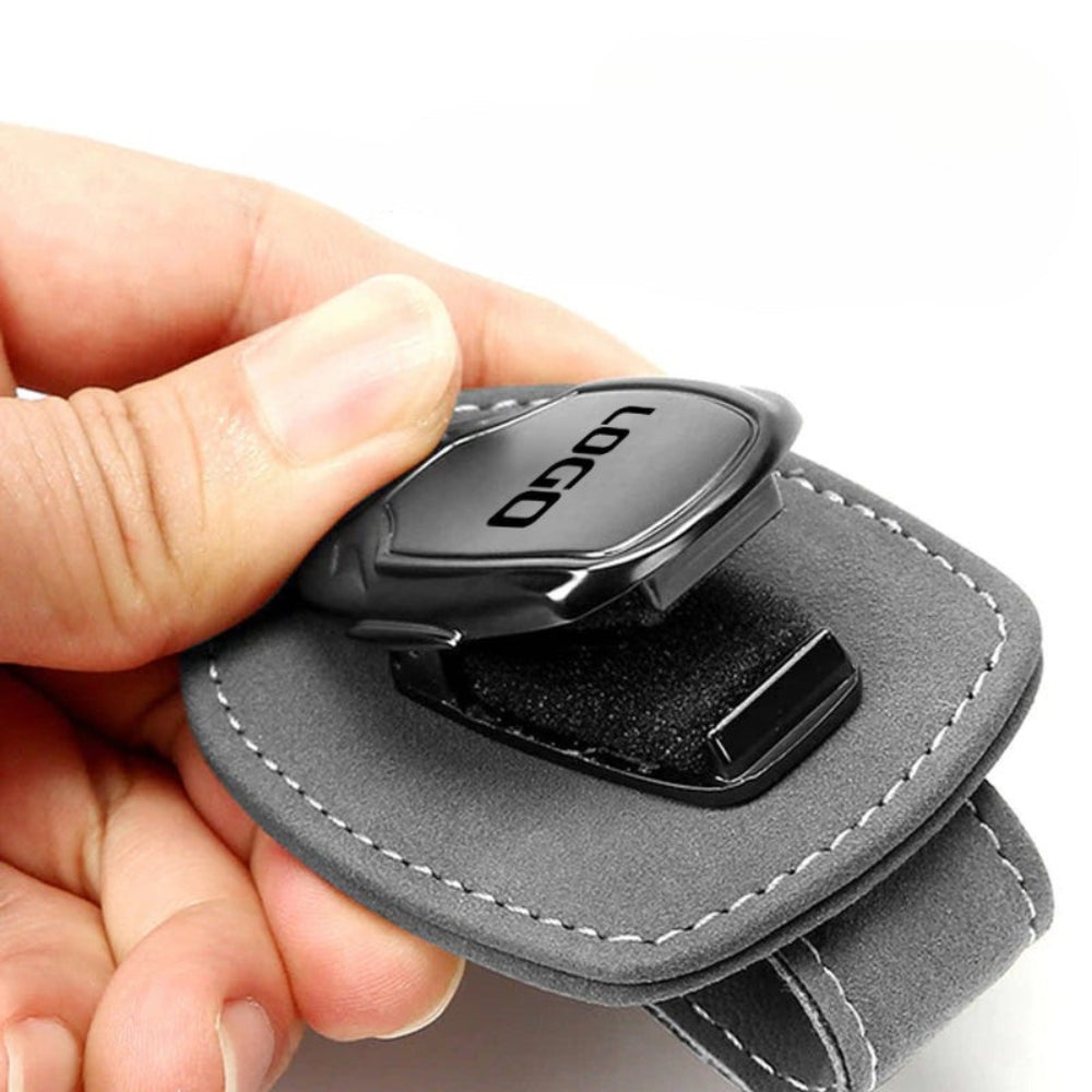 Suede Multifunctional Glasses Clip with your car logo