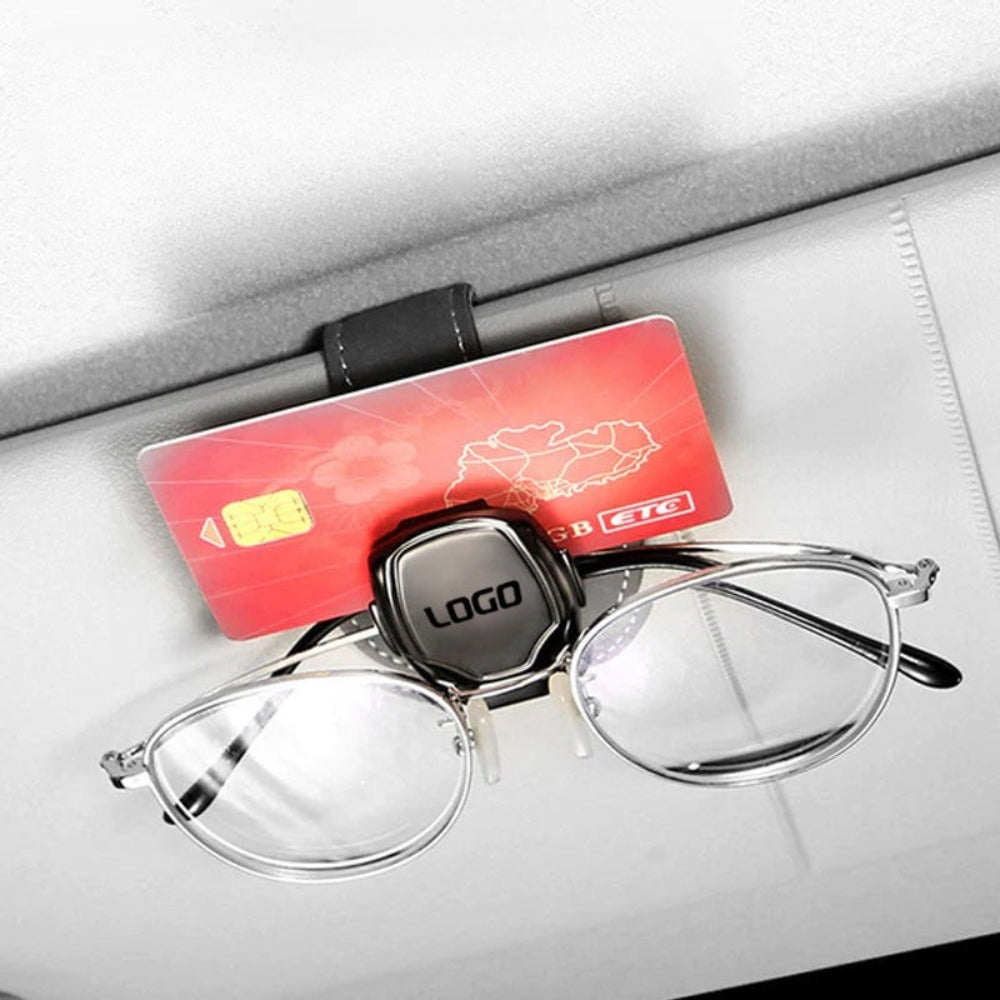Suede Multifunctional Glasses Clip with your car logo